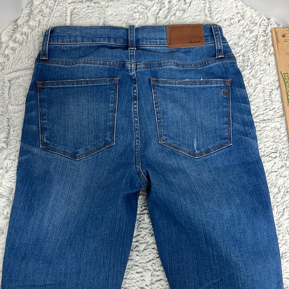 Madewell Cali Demi-Boot Cut Raw Hem blue Denim waist 25 - Picture 10 of 13